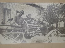 Grandpa working on the farm as a boy